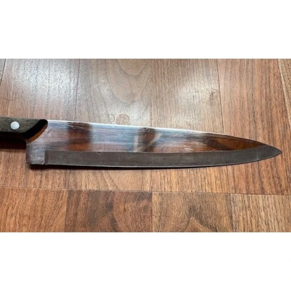 Kitchen Delite‎ Stainless Slicing Chef Knife Full Tang Wood Handle Heavy Duty